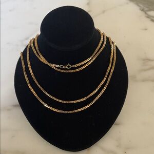 Vintage 60” Gold Tone Box Chain  Necklace